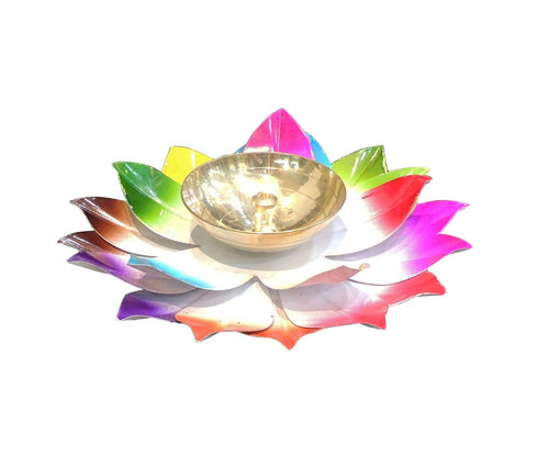 Brass Decorative Colourful Deepak 0.08Kg